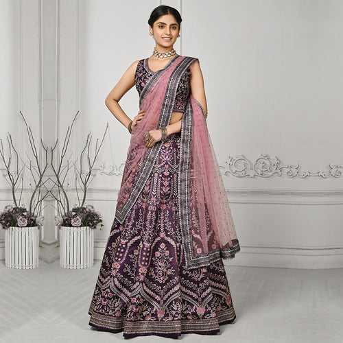 Majestic Majenta and Pink Lehenga Set