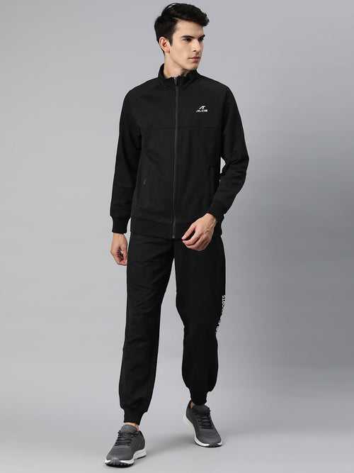 Alcis Men Typography Print Mid-Rise Tracksuit