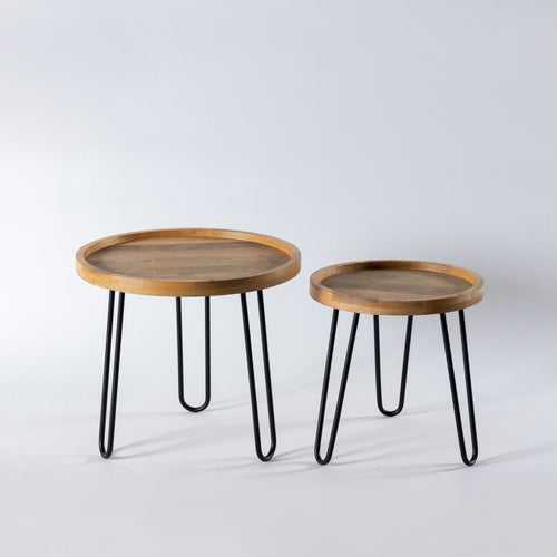 SET OF 2 TRIPOD SIDE TABLE