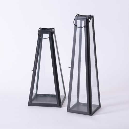 Stepped Lantern - Matt black