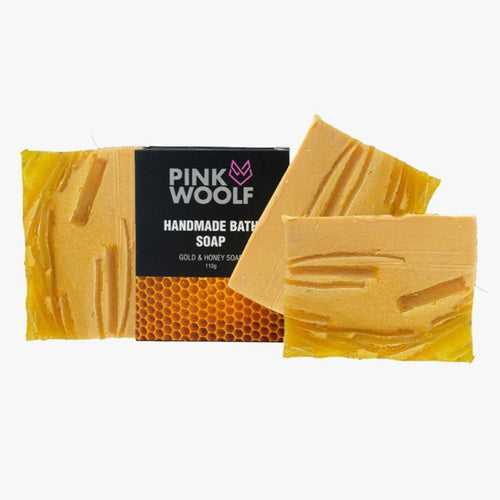 Gold & Honey with Lemon Peel - Bathing Soap COMBO Pack of 3 Soap Bars