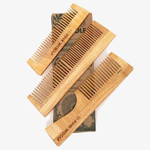 Neem Wooden Hair Comb COMBO