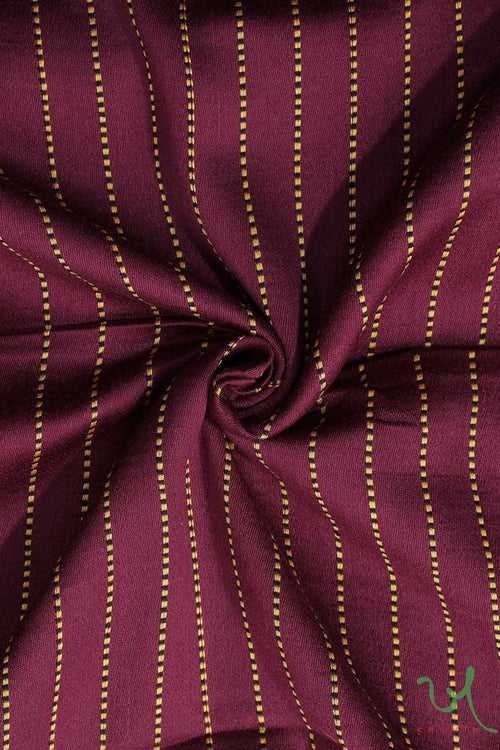 Royal Maroon Handloom Mashru Fabric