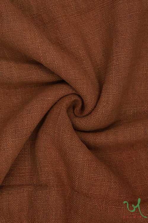 Coffee Brown Peti Charkha Kala Cotton Fabric