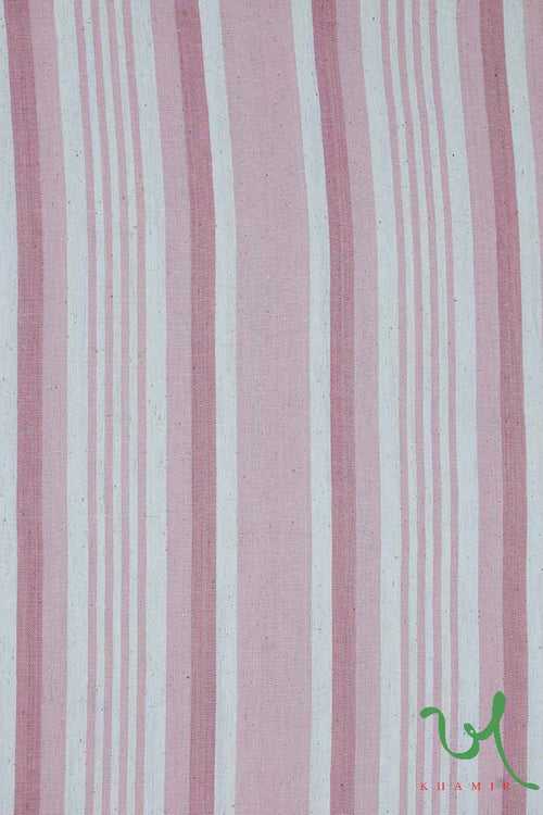 Salmon Stripes Kala Cotton Fabric