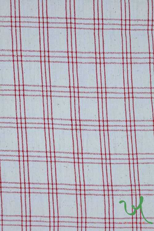 Red White Multi Checks Kala Cotton Fabric