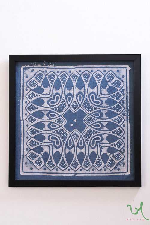 Aura Azure Batik Wall Art Frame
