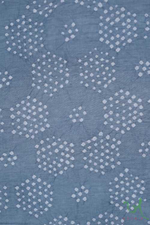 Grey Hive Bandhani Cotton Fabric