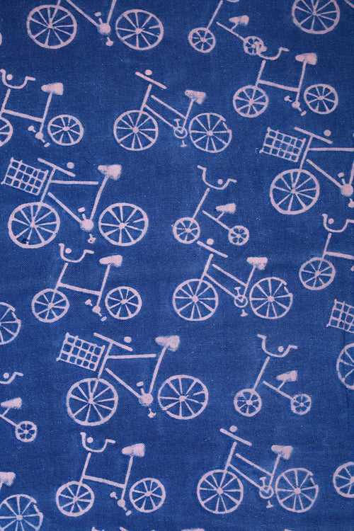 Indigo Cycle Handwoven Kala Cotton Ajrakh Fabric
