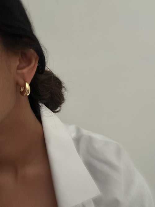 Everyday gold baali earrings