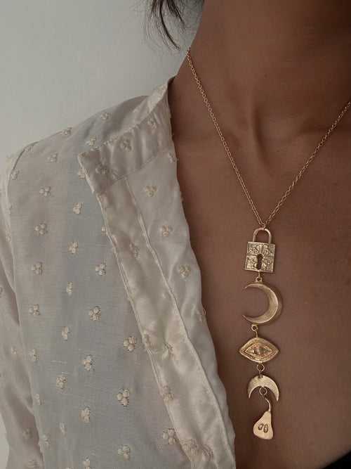 Elina Love Lock Necklace