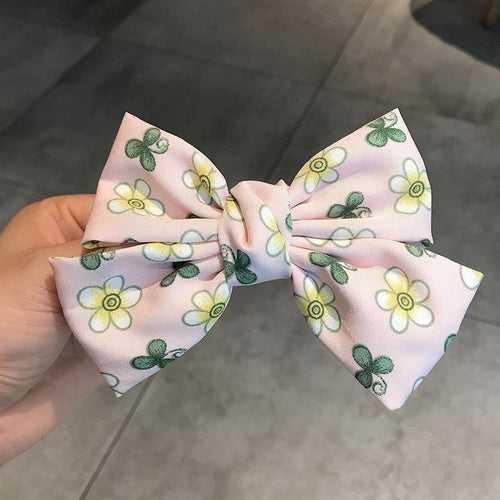 Flower Fabric Bow Hairpin
