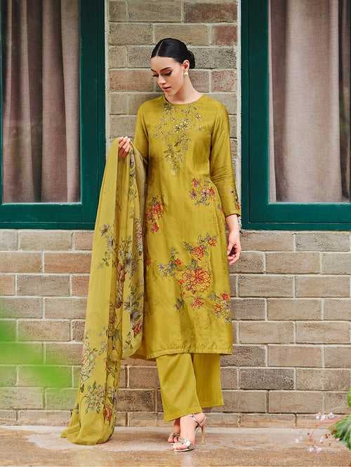 Nitya Unstitched Kurta Set - Green