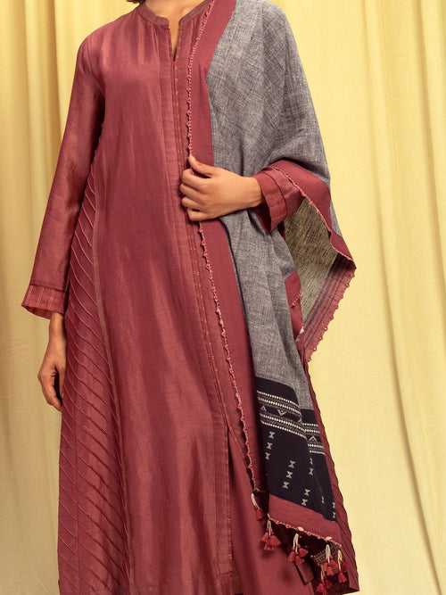 Azeez Ash Grey Dupatta