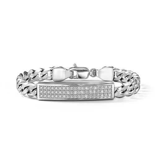 Iced Taur Bracelet | 925 Sterling Silver, AAA Grade Zircons, Rhodium Plating & Glossy Finish