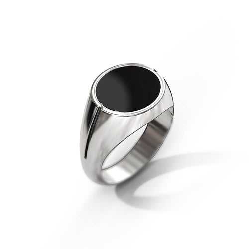 Ovet Ring | 925 Sterling Silver, Natural Gemstone, Rhodium Plating & Glossy Finish