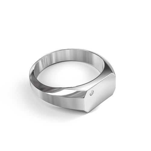 Zeneca Ring | 925 Sterling Silver, AAA Grade Zircon, Rhodium Plating & Glossy Finish