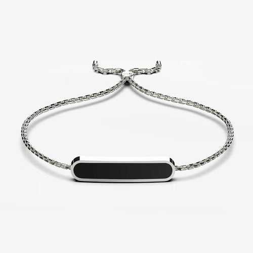 Aster Bracelet | 925 Sterling Silver, Natural Gemstone, Rhodium Plating & Glossy Finish