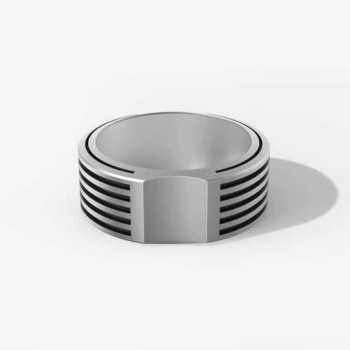 Kira Ring | 925 Sterling Silver, Rhodium Plating & Matte Finish