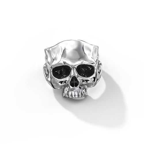 Skull Ring | 925 Sterling Silver, Rhodium Plating & Glossy Finish