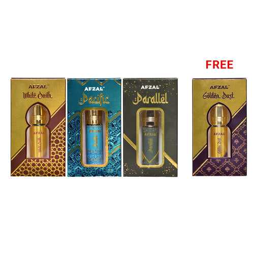NON ALCOHOLIC WHITE OUDH, PARALLEL, PACIFIC FREE GOLDEN DUST ATTAR