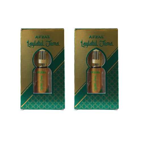 AFZAL-ATTAR LAYLATUL JUMA ATTAR (COMBO PACK 6ML*2) ROLL-ON ALCOHOL FREE PERFUME OIL FOR MEN AND WOMEN