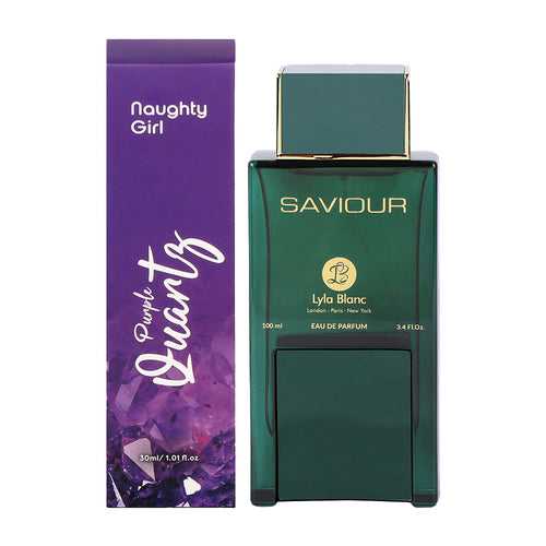 Lyla Blanc Saviour Saffron Leather and Purple Quartz EDP Combo for Men and Women