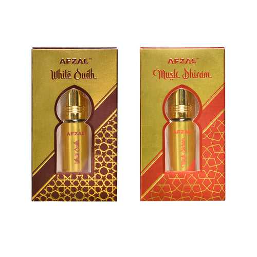 AFZAL-ATTAR WHITE OUDH MUSK DHIRAM 6ML ATTAR ROLL ON PK2