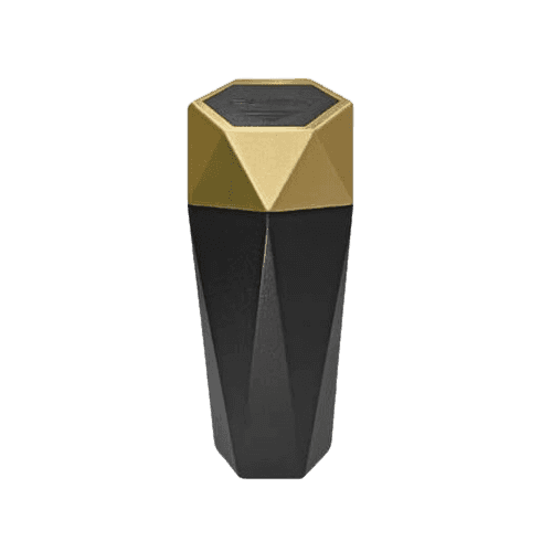 Involve Diamond Shape Car Dustbin/Trash Can - (Gold)