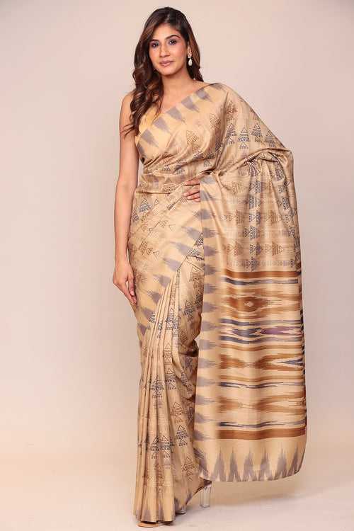 Digital Print Silk blend Saree