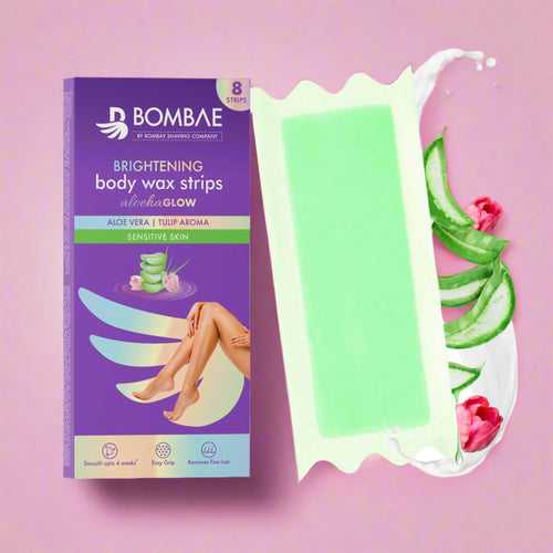 Brightening body wax strips | Aloe-ha glow (Pack of 8)
