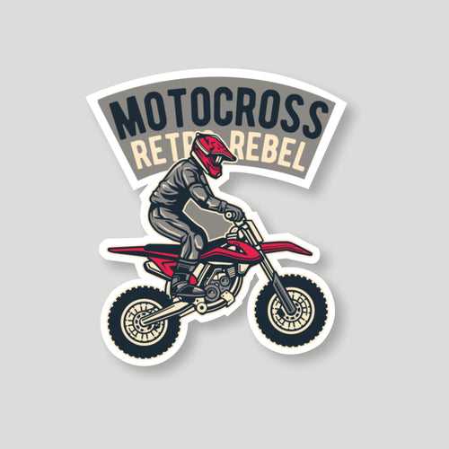 Motocross Rebel Sticker