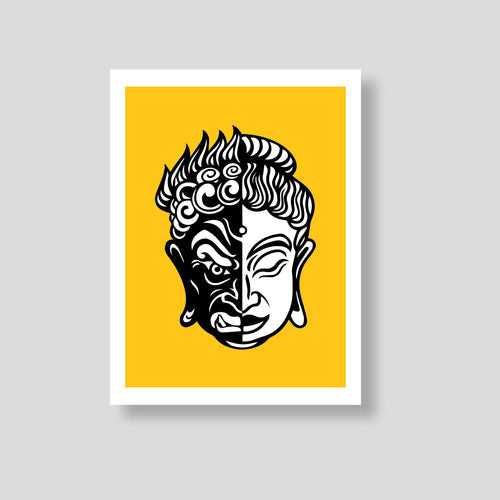 Buddha yellow Sticker