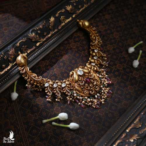 Gold Plated Polki Nakash Necklace - 2976