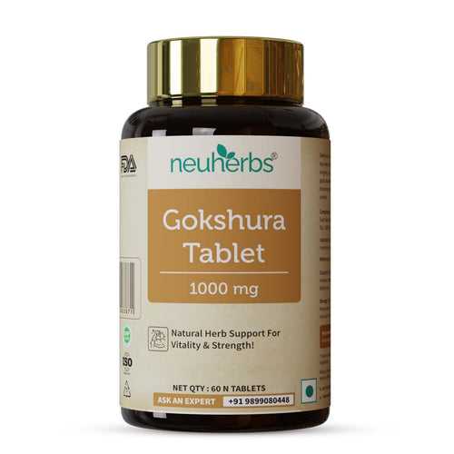 Ayurvedic Gokshura Tablet For Men Wellness - Improves Vitality & strength, Helps Boost Testosterone Levels - 60 Tablets