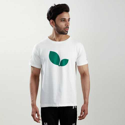 neuherbs White Cotton T-shirt