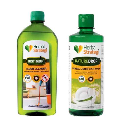 Herbal  Floor Cleaner & Dishwashing Liquid (Pack of 500 ml x 2)