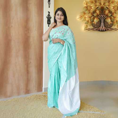 PURE LINEN SAREE-4437( PRE-ORDER)