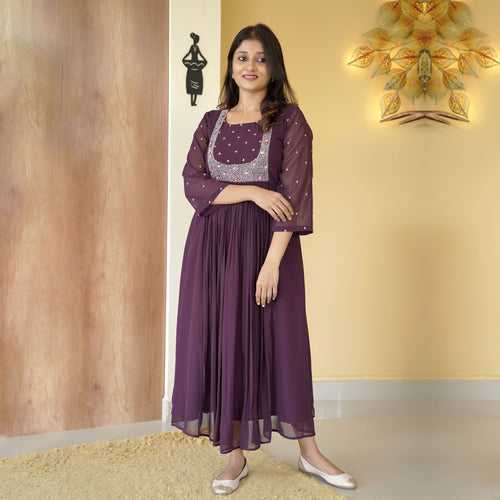 Viscose Georgette Designer Kurti-4613(pre-order)