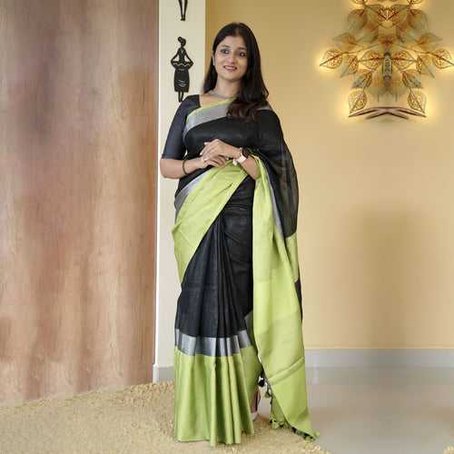 Pure Linen Saree-4440(pre-order)