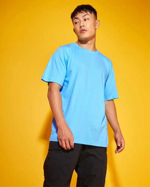 Solid Sky Blue Oversize T-shirt