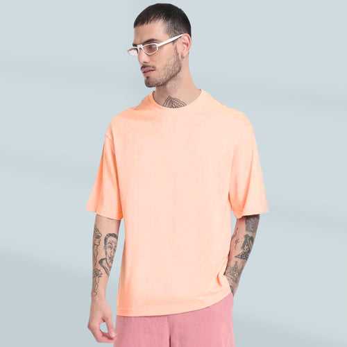 Solid Peach Oversize T-shirt