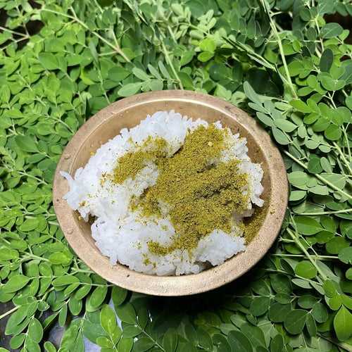 Moringa leaves powder for rice, dosa, idli - WITHOUT Garlic - 100 gms