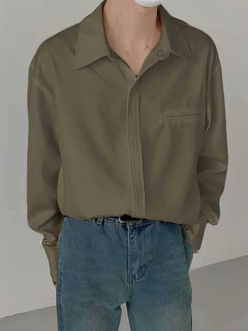 Classic Full Sleeved Korean Men Shirt