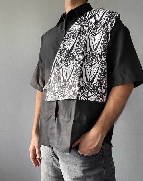 Fancy Over Wrap Layer Korean Shirt
