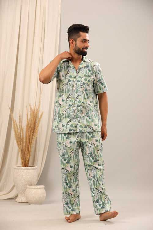 Tropical Garden Pajama Set for Men