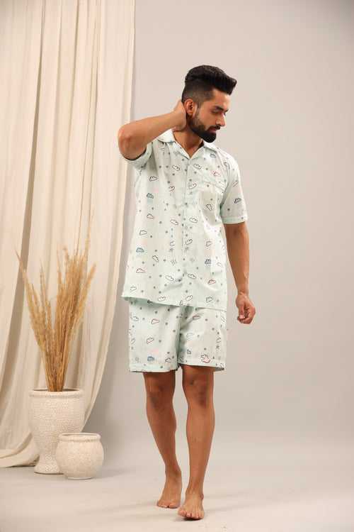 Clouds in the Sky Shorts Set for Men