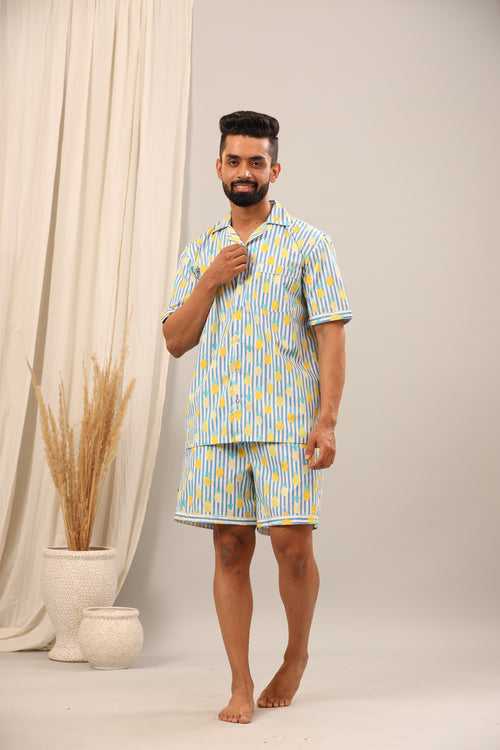 Tropical Pineapple Classic Shorts Set for Men