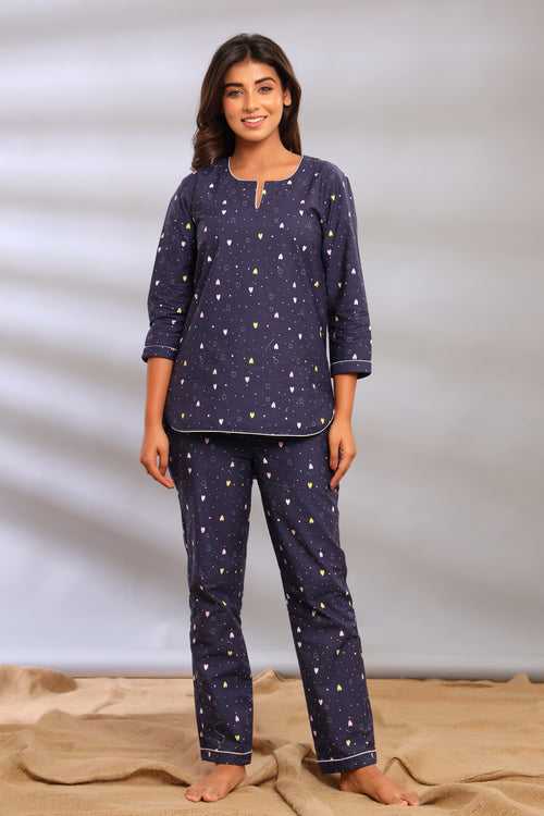 Hearty Delight Kurti Style Pajama Set
