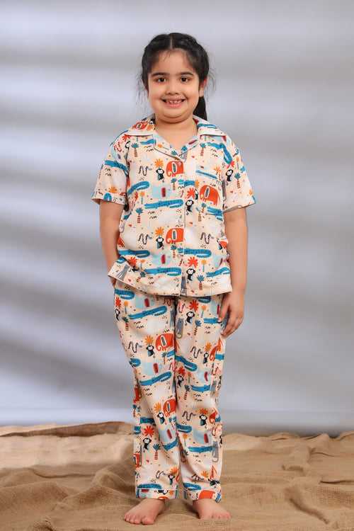 Animal Kingdom Pajama Set for Girls